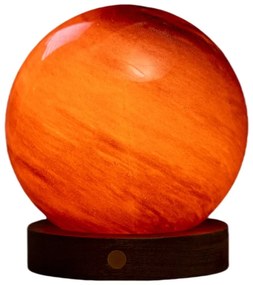 Decorațiune luminoasă maro închis cu USB ø 12 cm Sand Storm – Gingko