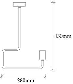 Lustră metalică Opviq lights Penelope, negru