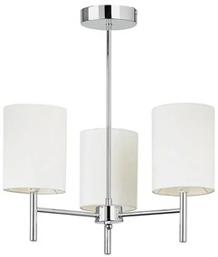 Lustră pe tijă Endon 56642 BRIO 3xE14/40W/230V crom lucios/alb