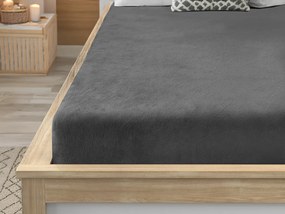 Cearsaf Cocolino microplus cu elastic SOFT 140x200 cm gri inchis