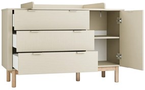 Comodă pentru copii bej joasă 144,5x52 cm Miloo – Pinio