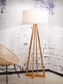 Lampadar realizat din materiale naturale, durabile si ecologice, EVEREST/F alb
