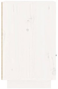 Noptiera, alb, 40x34x55 cm, lemn masiv de pin 1, Alb