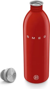 Sticla Smeg Urban WBF02RD, 1 l, Inchidere ermetica, Fara VRA, Otel inoxidabil, Rosu