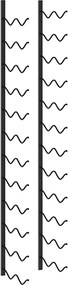 vidaXL Suport sticle de vin de perete, 24 sticle, negru, fier