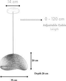 Brilagi - Pendul pe cablu WABI SABI 1xE27/40W/230V, Ø 35 cm, alb