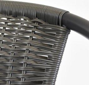 Scaun bistro de grădină, stivuibil, gri