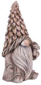 Decorațiune de grădină pitic Ciupercă, gri, 25 x19 x 49 cm