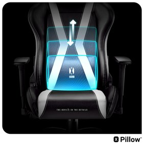 Scaun gaming Diablo X-Horn 2.0 Normal Size: negru-alb Diablochairs