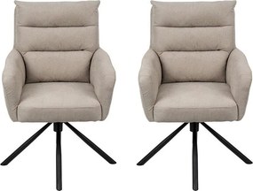 Set - 2 scaune de dining rotative AVENBERG TESSA bej