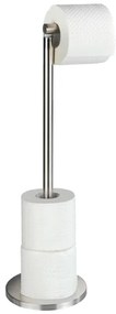 WENKO 22985100 - Suport pentru hârtie igienică, 21 x 55 cm, inox/argintiu