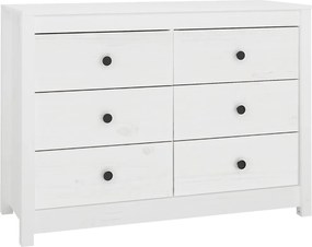 vidaXL Dulap lateral, alb, 100x40x72 cm, lemn masiv de pin