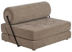 Fotoliu bej extensibil cu tapițerie din chenille – Ixia