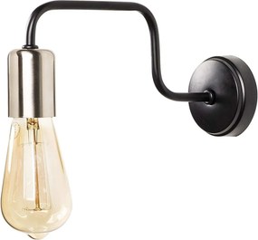 Lampa perete DENGE-3432, negru, metal, 4x28x11 cm
