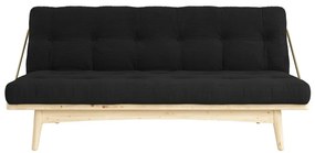 Canapea variabilă cu tapițerie din catifea reiată Karup Design Folk Raw/Charcoal