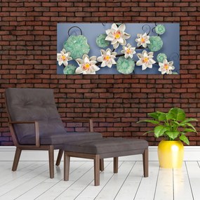 Tablu cu nufăr (120x50 cm)