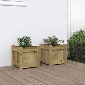vidaXL Jardiniere de gradina , 2 buc., lemn de pin impregnat