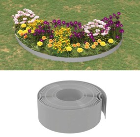 vidaXL Borduri de grădină, 5 buc, gri, 10 m 20 cm, polietilenă