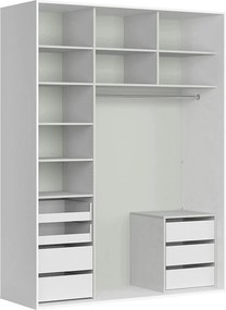 Dressing FLEX, alb, PAL, 180x66x240 cm