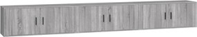 vidaXL Dulapuri TV montate pe perete 3 buc. gri sonoma 100x34,5x40 cm
