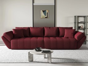 Canapea extensibilă dumonde cu ladă de depozitare si sezut confortabil din spuma high-density, Berlin Enjoy Red 300x100 cm