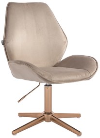 HR350CROSS Scaun Latte din Catifea Bază Aurie