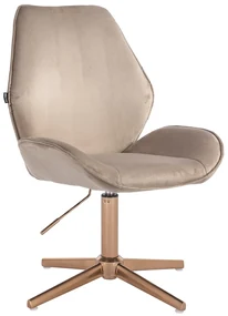 HR350CROSS Scaun Latte din Catifea Bază Aurie