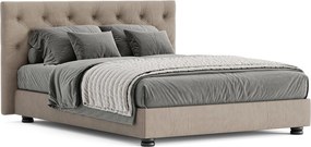 Pat tapițat New York cu saltea, 120/140/160/180 cm - 180x200