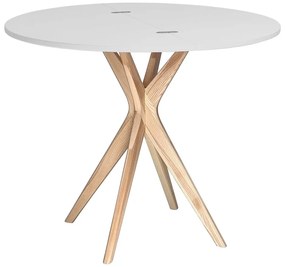 Masă de dining rotundă extensibilă 45x90 cm Jubi – Ragaba