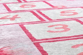 JUNIOR 51828.802 covor lavabil hopscotch, balerină pentru copii anti-alunecare - roz