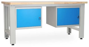 Masa atelier Stejar masiv-11, 180 cm, 2 cutii suspendate, stejar