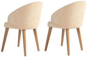 Set de scaune de sufragerie Bentley Beige and Light Oak, 2 buc.