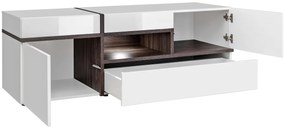 Masă TV Carlyn 28 PEW CS RTV (alb mat + brest perlă + alb ultra lucios). 1024471