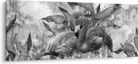 Tablou - Graffiti cu flamingo (120x50 cm)