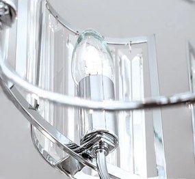 Candelabru cromat design LUX cu cristal K9 Gstaad