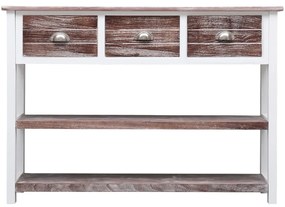 338544 vidaXL Servantă, maro antichizat, 108x30x76 cm, lemn masiv paulownia