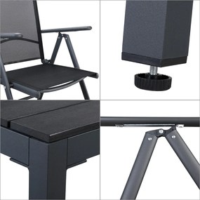 Deuba Compozitie aluminiu gradina Bern 1+4 - antracit WPC