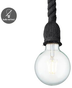 Lustră pe cablu LEONARDO ROPE 1xE27/10W/230V negru