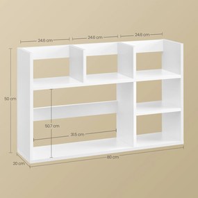 Raft pentru birou PRACTIC 80x50 cm, albă