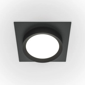 Spot incastrabil design tehnic Loop negru 11x11cm