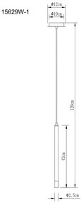 Pendul metal alb RYAN pentru bucatarie