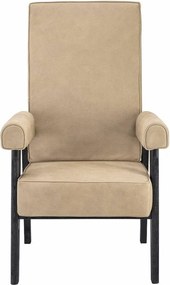 Fotoliu design clasic din piele naturala Milo, bej 114839 HZ