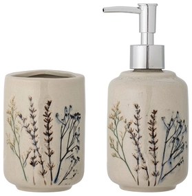 Set de accesorii de baie crem din gresie ceramică Bea – Bloomingville