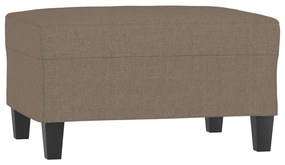 Set de canapea cu perne, 4 piese, gri taupe, material textil