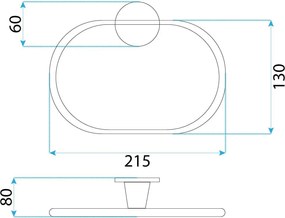 Cuier de baie Ring 16101 Brushed Gold