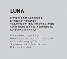 Lustra suspendata moderna Luna 60x72,5cm, alb sau gri