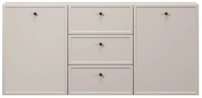 Comodă suspendată Lorini 150 cm cu sertare - cașmir / mânere negre