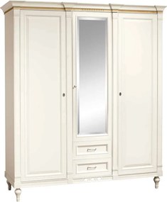 Dulap lemn masiv crem Provence -Natur, 186 × 64 × 210 cm