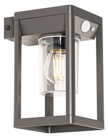 Lampă de perete exterioară gri închis cu LED și lumină reglabilă pe solar - Sonne