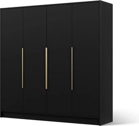 Dulap Palladio Hinged – 200x51x200 cm – Negru – Palladio 200 Hinged Dulap – Varianta 2